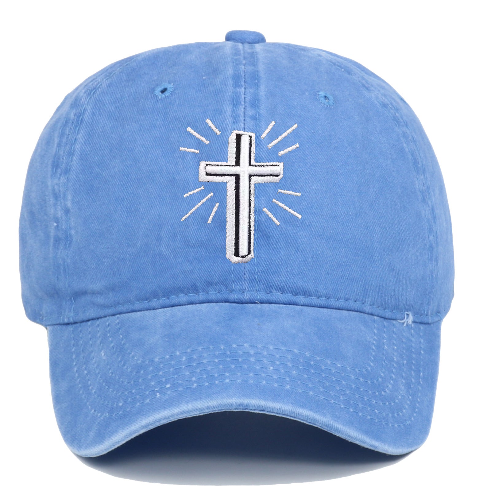 Wholesale Cross Embroidered Cotton Baseball Caps